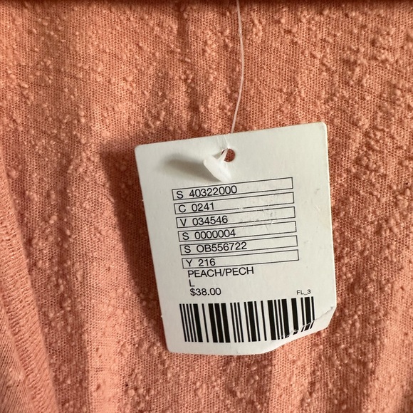 NWT Urban Outfitters CPO Provisions Textured Peach Oversized Top Size Large - Picture 6 of 9